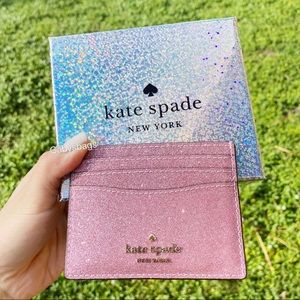 Glitter💕♠️Kate Spade Cardholder NEWINBOX